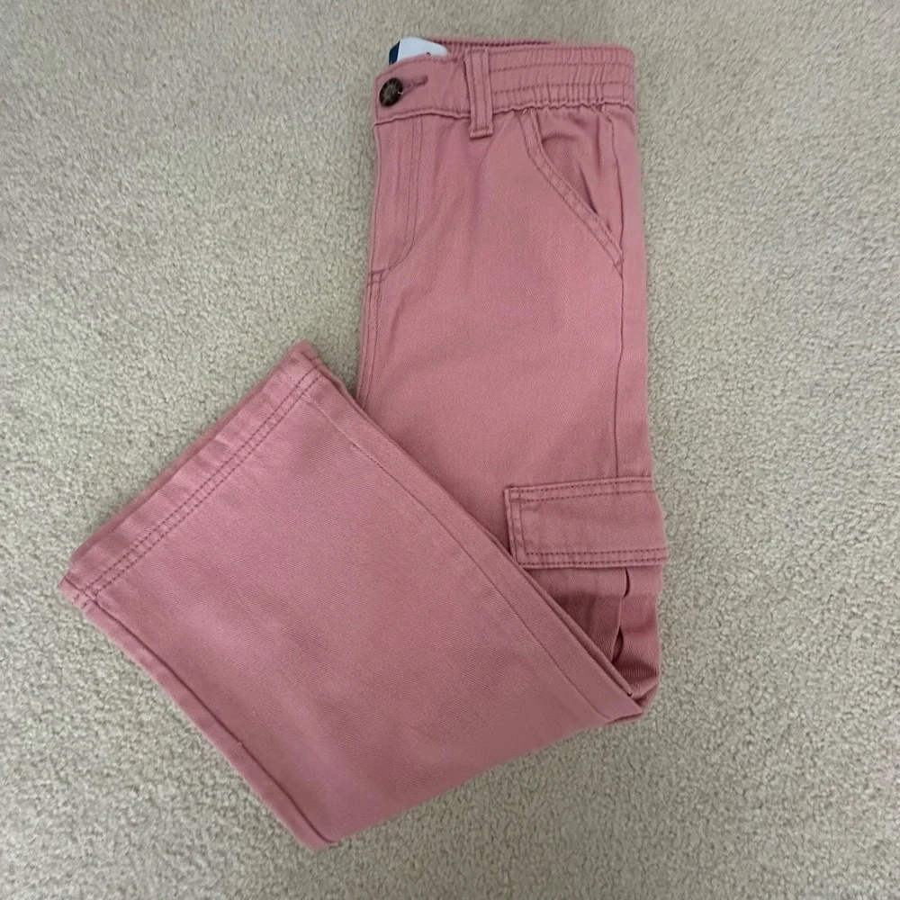 Baggy Cargo Pants For Girls, Soft Pink Sz S (6-7) Like New